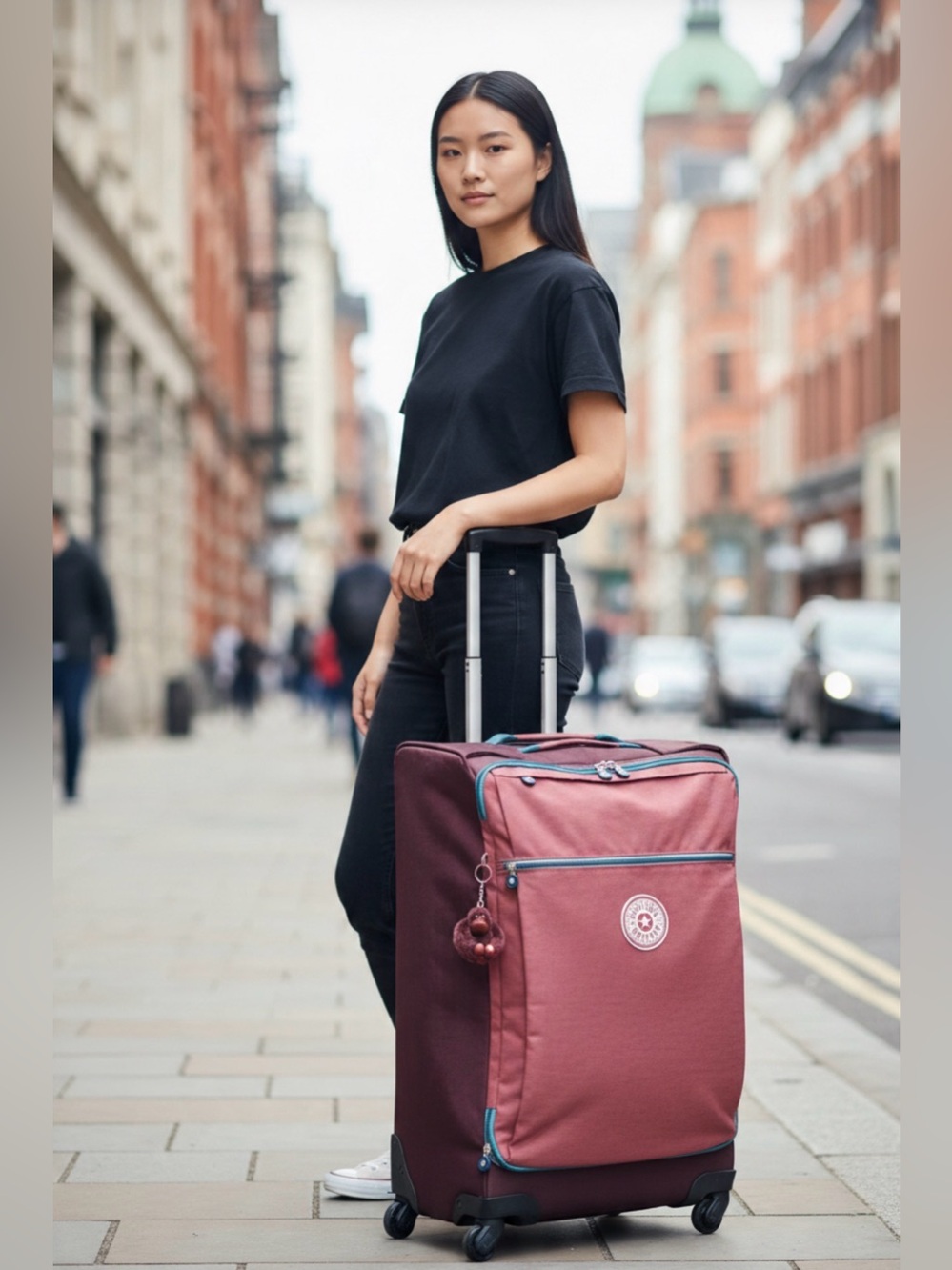Kipling Darcey LARGE 29” Carry on Rolling Luggage Grape Tnt